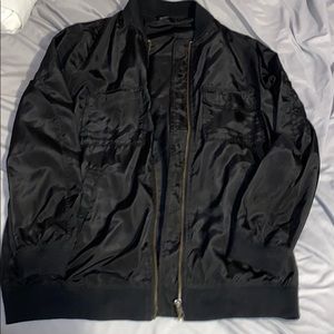 Forever 21 black bomber jacket